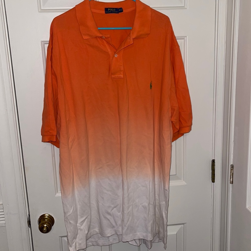 Poly Ralph Lauren Orange Ombré Polo